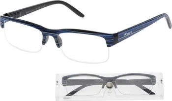 Brýle na čtení KEEN by American Way Etue modré s pruhy 2.00 + pouzdro