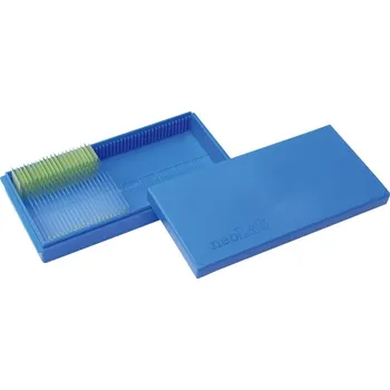 Jednorázové nádobí Krabice na podložní skla, pro 50 ks mikroskel, PS, Barva: Bílá