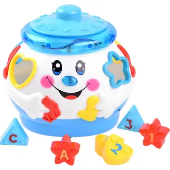 Hračka pro nejmenší Hudební interaktivní kotlík s vkládačkou