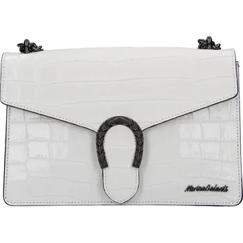 Kabelka Dámská kožená crossbody kabelka Marina Galanti Manett - bílá