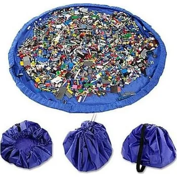 Hrací deka Hrací podložka/vak na hračky 150 cm modrá