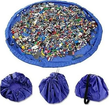 Hrací deka Hrací podložka/vak na hračky 150 cm modrá