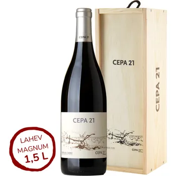 Víno CEPA 21 Magnum suché červené 2019 14,5% 1,5 l (dřevěný box)