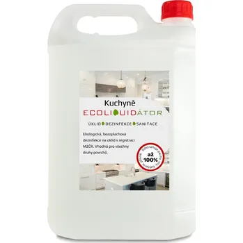 Dezinfekce ECOLIQUIDÁTOR kuchyně, čisticí a dezinfekční prostředek, 5 l Vůně: bez aroma
