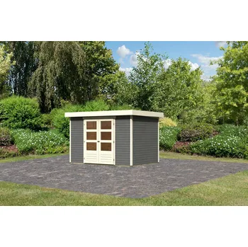 Zahradní domek Dřevěný domek KARIBU ASKOLA 4 (91430) tm. šedý