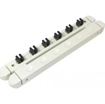 Stojan na tágo Držák na 6 kulečníková tága Barva: Bílá