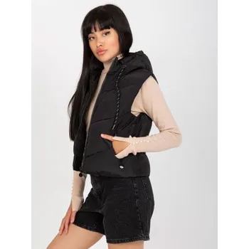 Dámská vesta Dámská vesta krátká prošívaná péřová JUBAL černá
