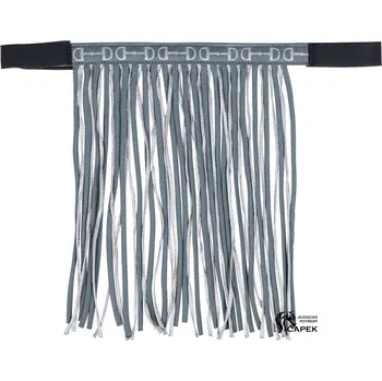 Koňská maska proti hmyzu Třásně HKM -MONACO- - Šalvějová zelená - Pony