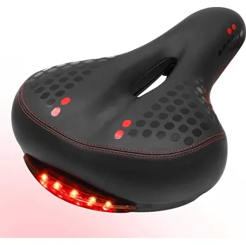 Sedlo na kolo West Biking YP0801083 LED pohodlné měkké gelové sedlo na kolo unisex červená