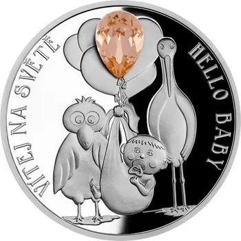 Česká mincovna Crystal coin Vítej na světě proof 2002