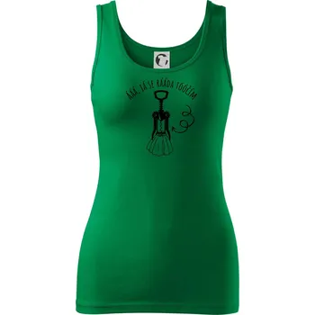 Dámské tričko Já se ráda točím - vývrtka - Dámské tílko - 2XL ( Středně zelená )