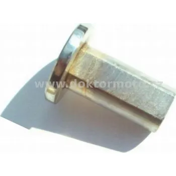 Pouzdro osy zadního kola - LEVÉ,chrom JAWA Pérák