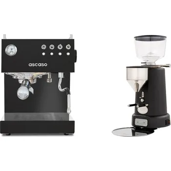 Kávovar Ascaso Steel DUO, Black + ECM V-Titan 64, anthracite