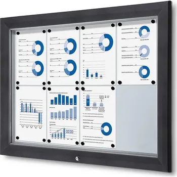 Jansen Display Venkovní vitrína typu T určená pro 8x A4 Antracit Množství: Od 10 ks