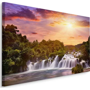 Obraz Plátno Západ Slunce Nad Chorvatským Vodopádem Varianta: 30x20