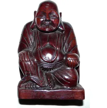 Dřevěná soška Hotei 13 x 20 cm