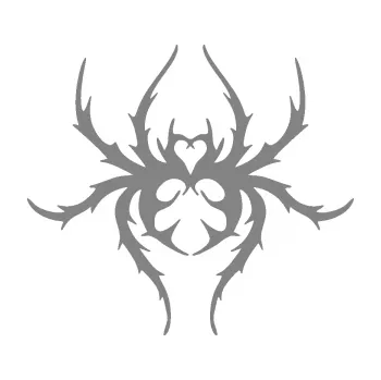 Samolepící dekorace SAMOLEPKA Pavouk 019 (17 - šedá) NA AUTO, NÁLEPKA, FÓLIE, POLEP, TUNING, VLASTNÍ TEXT, TISK, AUTOSAMOLEPKY.cz, POLEPY, OBRÁZEK, LOGO, SAMOLEPKY