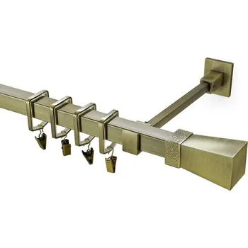 Garnýž kovová 110 cm jednořadá 20x20 Tron starozlatá