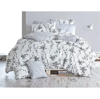 TipTrade Blumen šedé 140 x 200, 70 x 90 cm zipový uzávěr