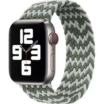 Příslušenství k chytrým hodinkám Nylonový pletený navlékací řemínek pro Apple Watch velikost L Barva: Khaki/šedá, Velikost: 38/40/41/42mm, Typ: 15