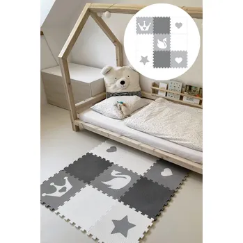 Minideckfloor podlaha 9 dílů - hvězda, srdce, labuť a korunka 220157