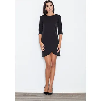 Dámské oblečení Dámské černé šaty s 3/4 rukávy M449 Velikost: M