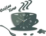 ModernClock Coffee nástěnné hodiny šedé