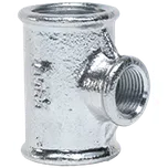 GEBO Litinový T-kus FFF redukovaný pozink Redukce: 4” x 5/4” x 4”