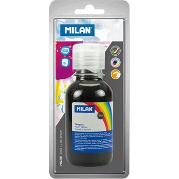 Výtvarná barva Temperová barva MILAN 125 ml černá - blistr