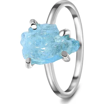 Prsten Royal Fashion stříbrný prsten GU-DR15849-SILVER-AQUAMARINE Velikost: 10 (EU: 61-63)