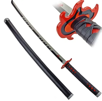 Replika zbraně Chladné zbraně Ninchirin Katana Tanjiro Kamado Flame Sword Demon Slayer
