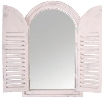 Zrcadlo Esschert Design Zrcadlo s dvířky 37 x 59 cm bílé
