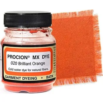 Speciální výtvarná barva Barva Jacquard Procion MX na bavlnu odstín 020 Zářivě oranžová