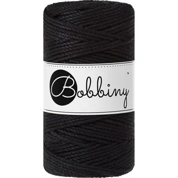 Příze Bobbiny bavlněná šňůra na macramé 3ply REGULAR black