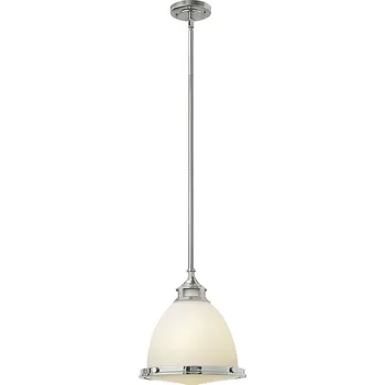 Závěsný lustr Amelia - leštěný chrom / bílá