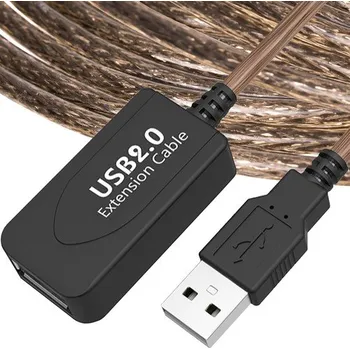 Datový kabel Iso Trade USB 2.0 10 m černý