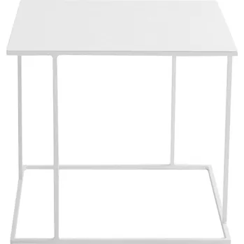 Konferenční stolek Nordic Design Bílý kovový konferenční stolek Valter 50 x 50 cm