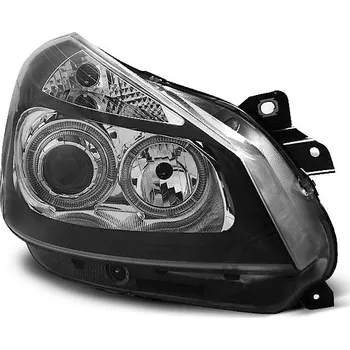 Přední světlomet DEPO Angel Eyes Renault Clio III/3 05-09 černá