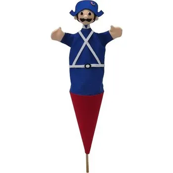 maňásek Moravská Ústředna Četník francouzský 55 cm 3v1, kornoutový maňásek