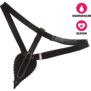 Vibrátor VšeNaSex.cz Vibrační motýlek Silicone Leaf černý