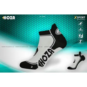 Pánské ponožky Hoza Kotníkové funkční sportovní ponožky H3022 bílá/černá vel. 39-42