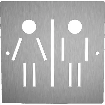 Domovní cedule Nerezový piktogram WC 2a Rozměr: 10 x 10 cm