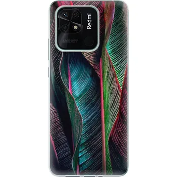 Pouzdro na mobilní telefon Odolné silikonové pouzdro iSaprio - Black Leaves - Xiaomi Redmi 10C