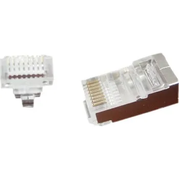 Konektor GEMBIRD Universal pass-through modular FTP plug 8P8C, 10 pcs LC-PTF-01/10
