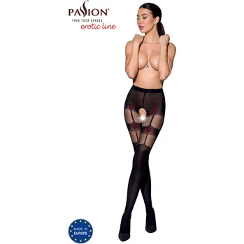 Dámské erotické punčochy Passion TIOPEN 017 Tights 20/40 Den Black Velikost 5