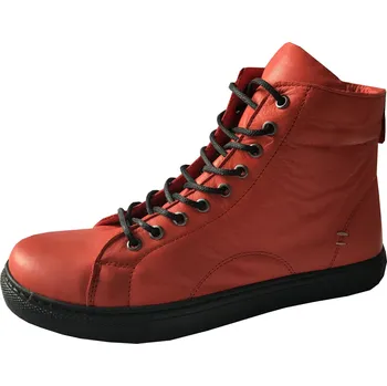 Dámské polobotky Dámská kožená obuv L0078-12 Looke červená Barva: červená, Velikost: 42