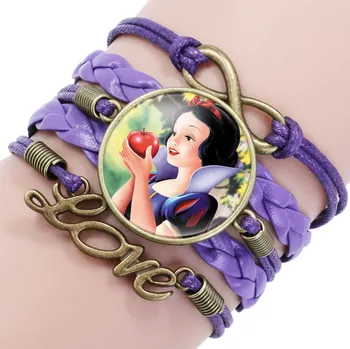 Náramek Načančaná.cz Dětský kožený náramek Sněhurka