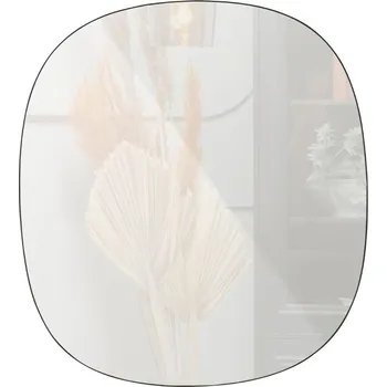 Zrcadlo WOOOD Kovové černé závěsné zrcadlo Seward 60 x 55 cm