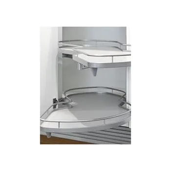 Nábytkové kování Le Mans II rohová skříň výsuvná vč. polic,šířka křídla 450 mm, šedá, levá