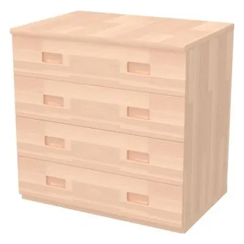 Komoda Domestav - DOMINO Skříň/komoda 4 zásuvková hloubka 456 buk cink, mořený